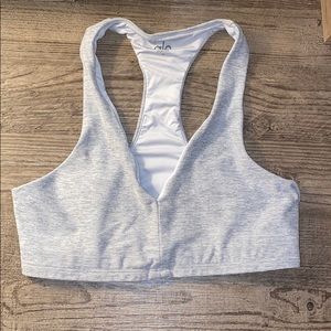 Alo Base Bra Heathered Gray Small Excellent